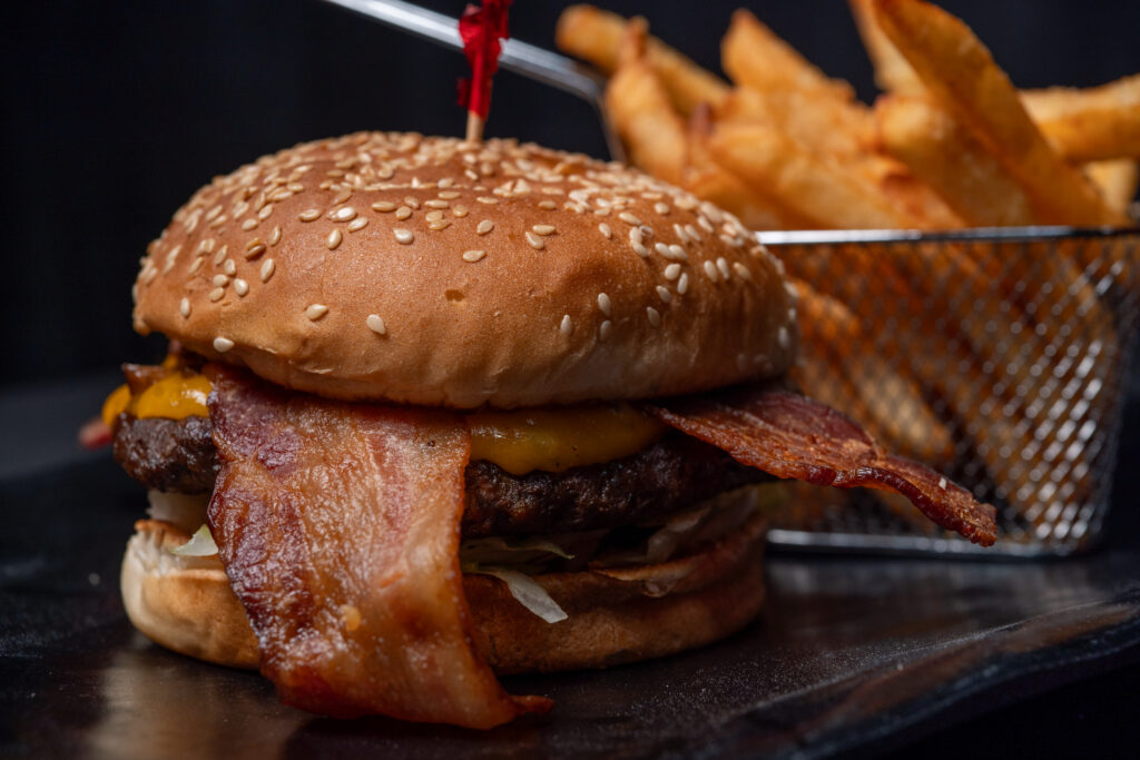Gamblers Classic Burger with 100 percent Alberta beef at Jackpot Grill, Grande Prairie