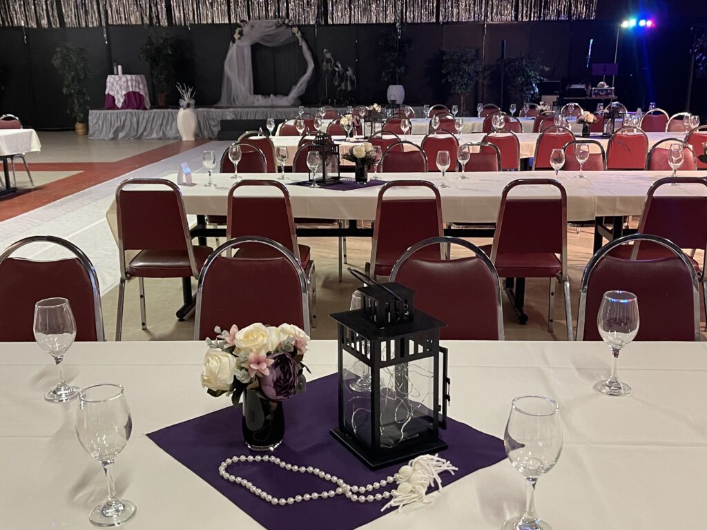 Banquet hall seating at Jackpot Grill and Events Centre, Grande Prairie